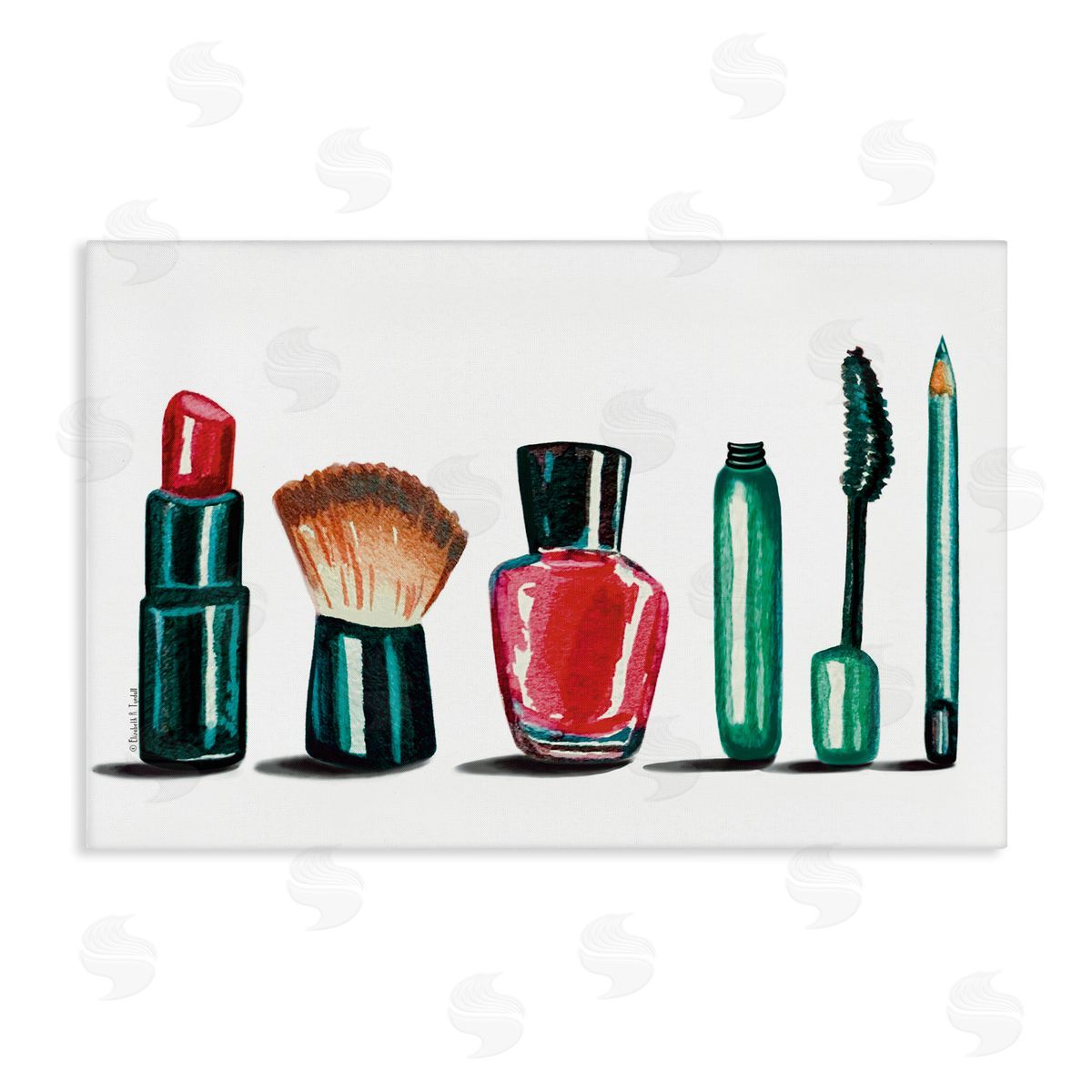 Elizabeth Tyndall Makeup Tools & Brushes Canvas Wall Art Print
