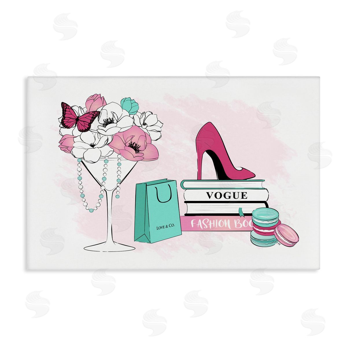 Martina Pavlova Fashion Books Scene Canvas Wall Art Print