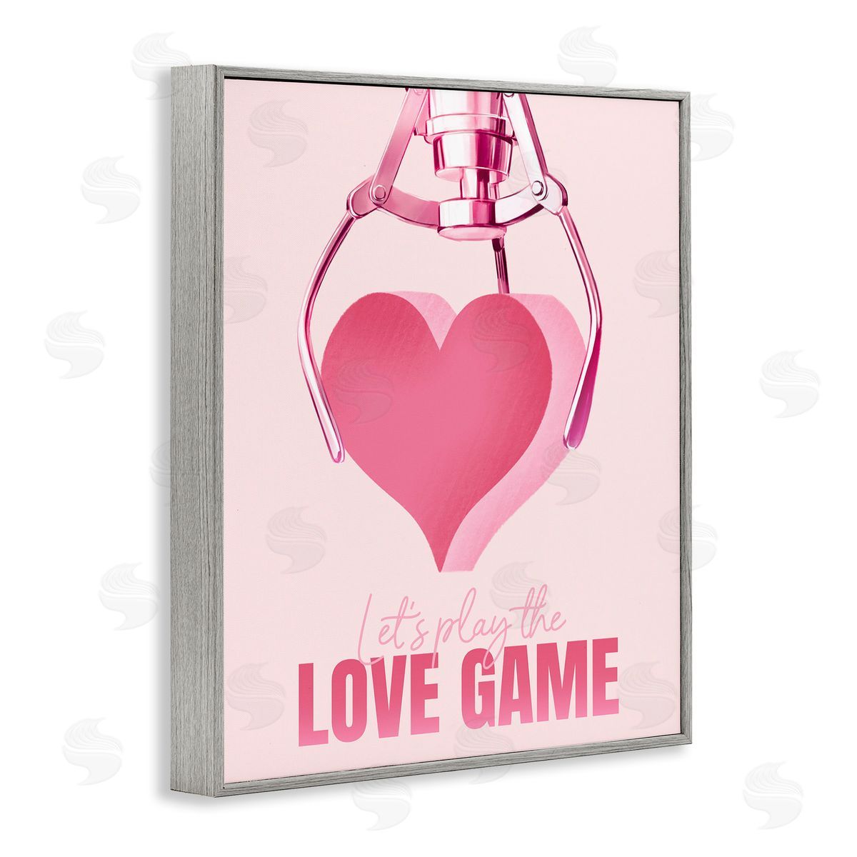 Ziwei Li Love Game with Heart Gray Framed Giclee Wall Art Print
