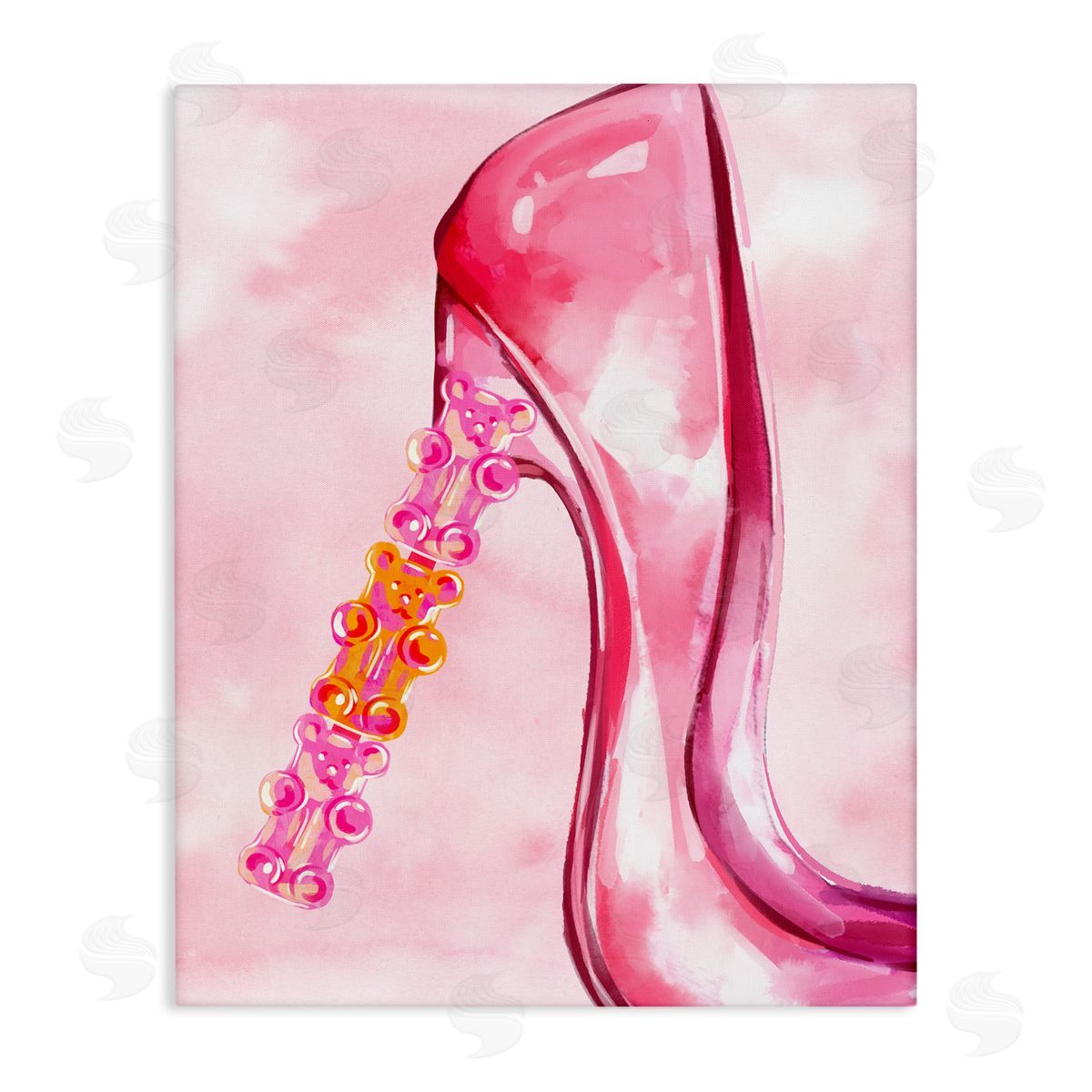 Candy Bear Heel Canvas Wall Art, Home Decor by Ziwei Li