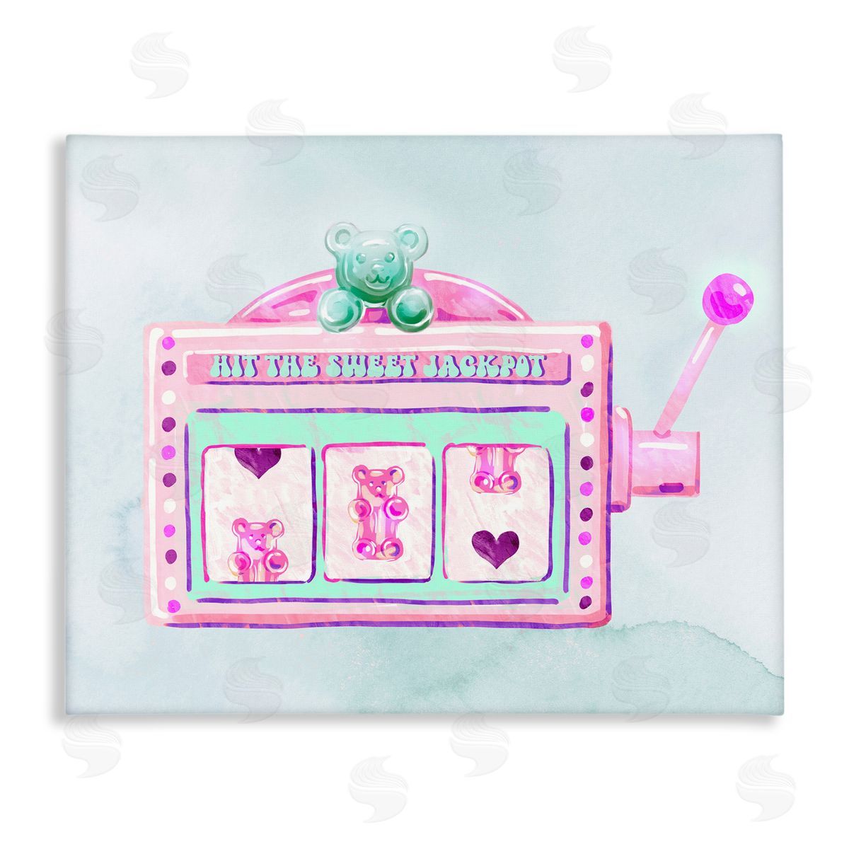Ziwei Li Pink Pastel Slots Canvas Wall Art Print