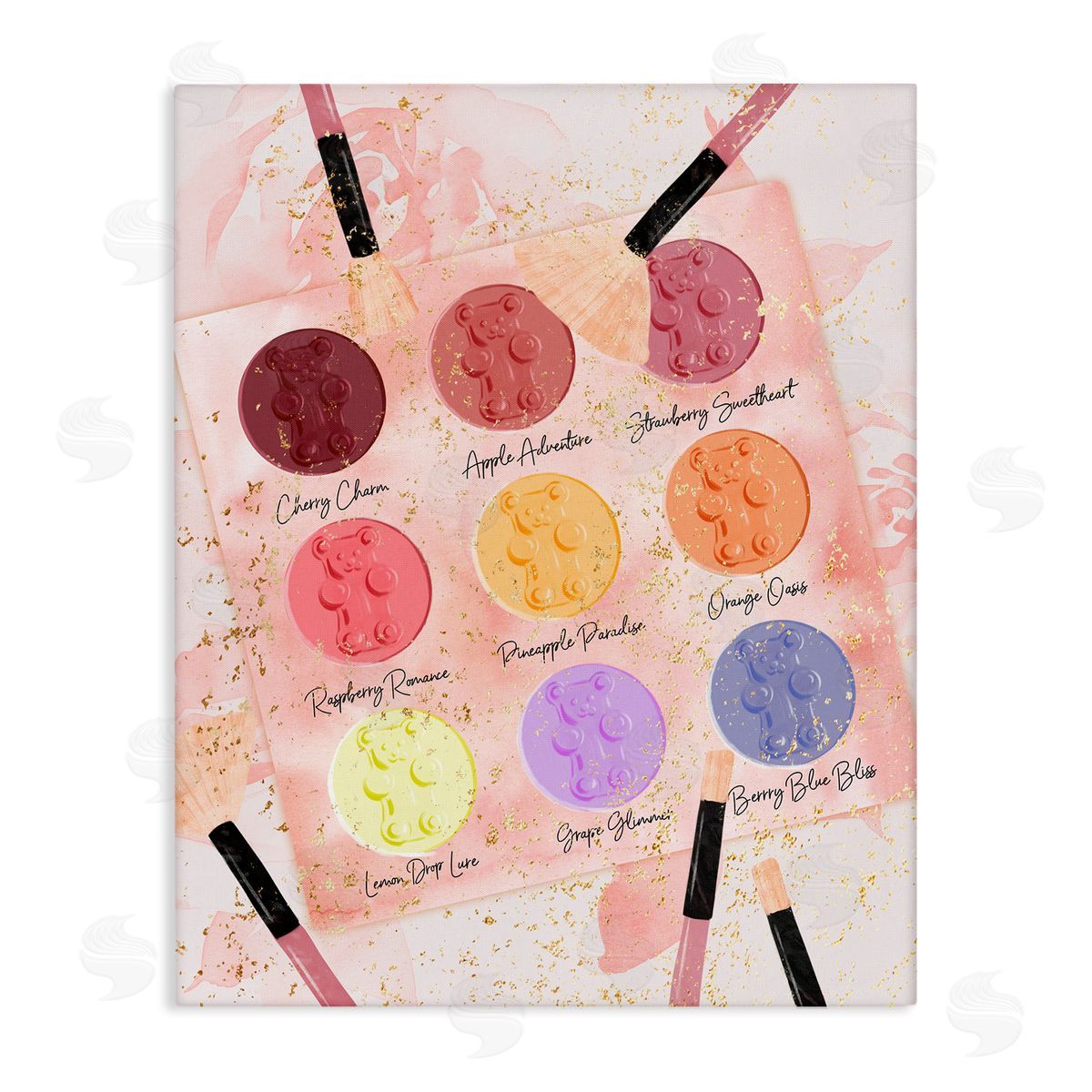 Eyeshadow Makeup Palette Canvas Wall Art, Home Decor by Ziwei Li
