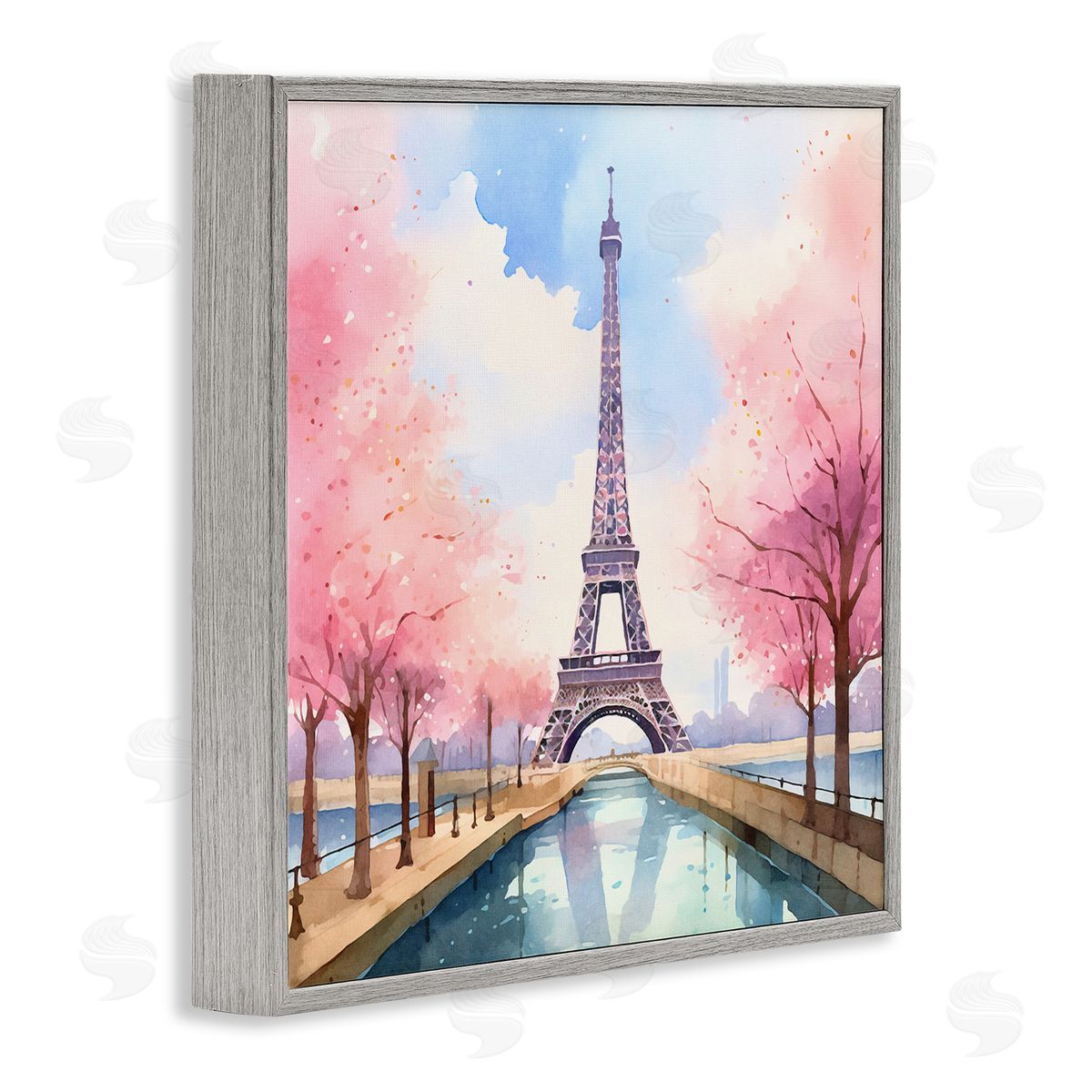 Paris Rendezvous Scene Grey Frame Print Wall Art, Home Decor by Andrea Haase