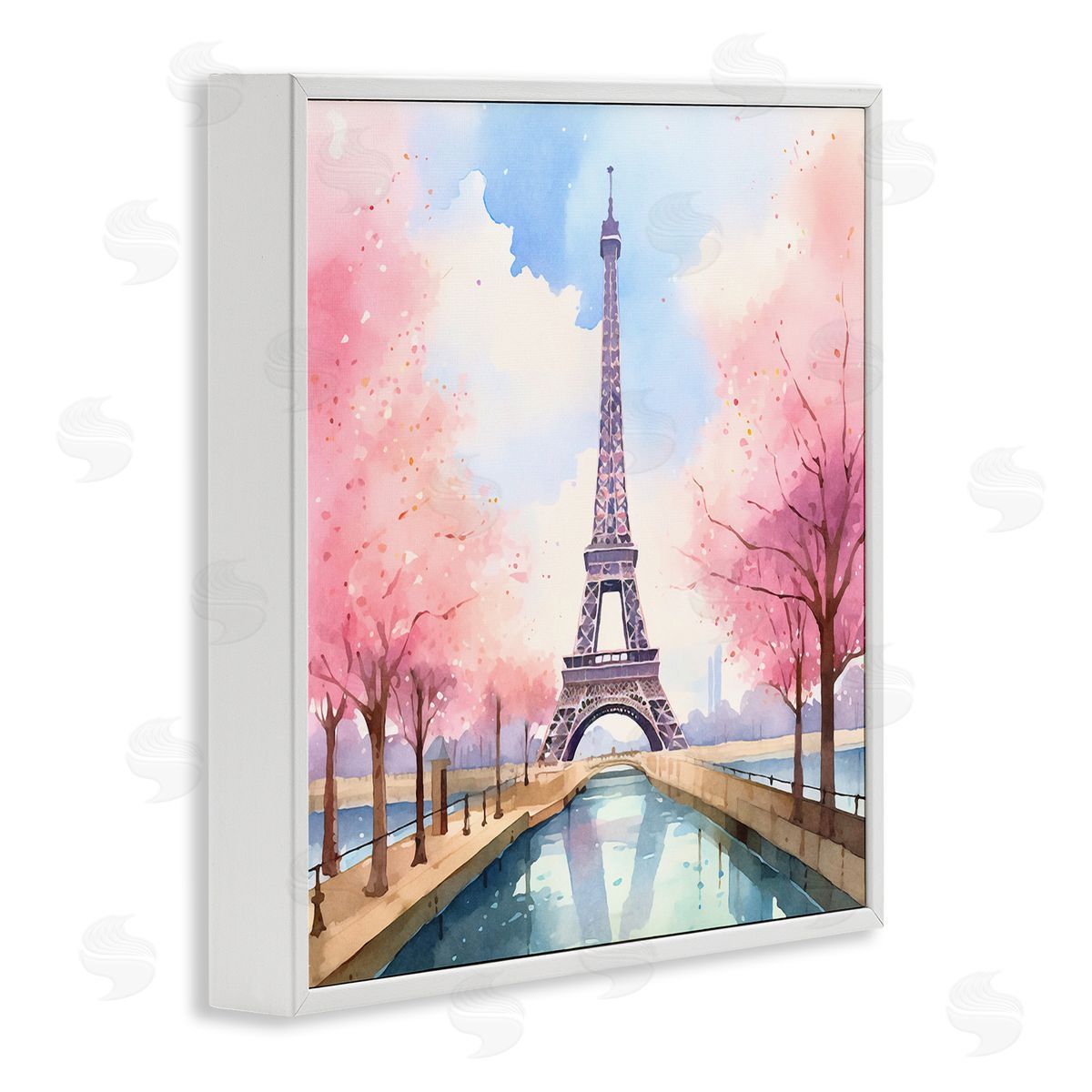 Paris Rendezvous Scene White Frame Print Wall Art, Home Decor by Andrea Haase