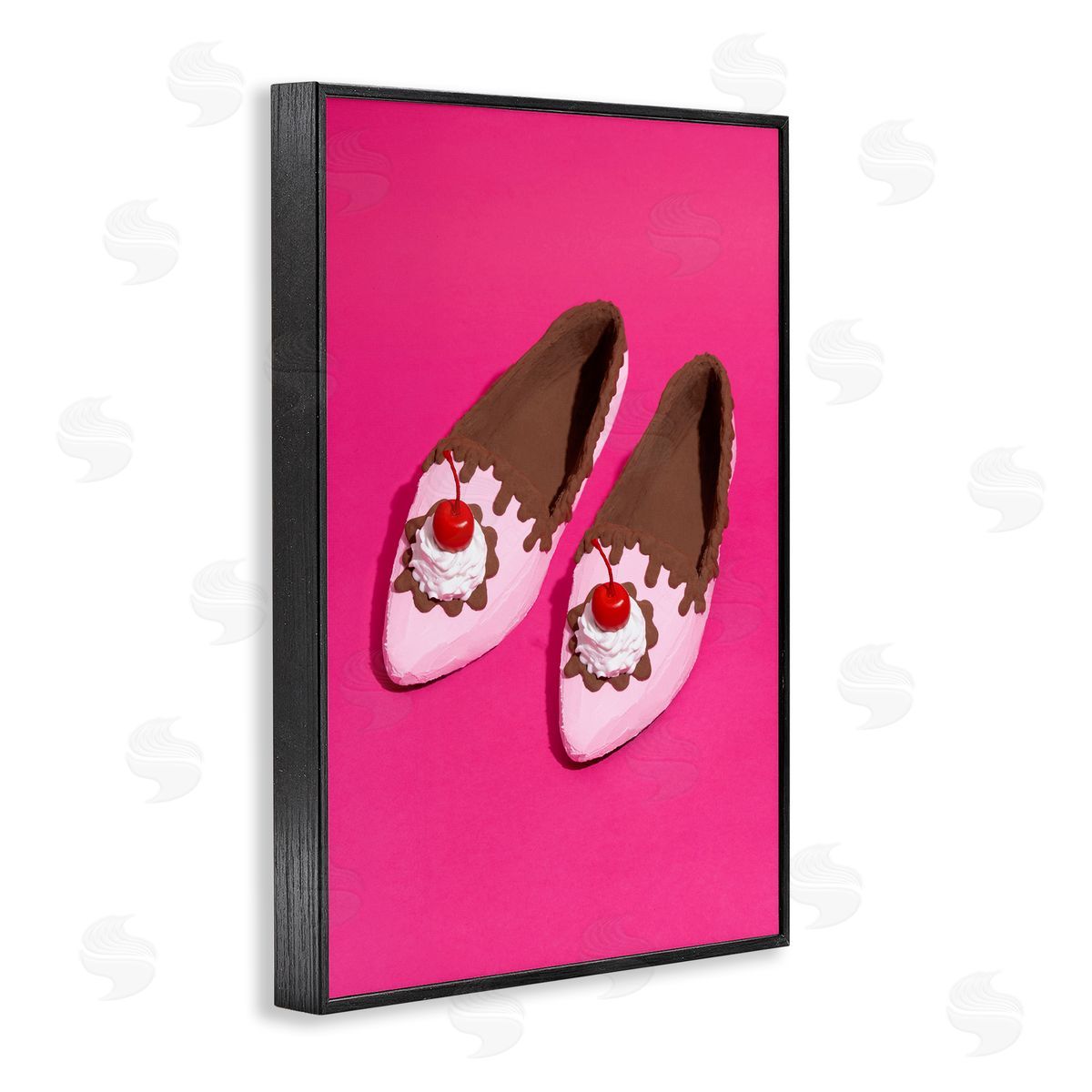 Glam Dessert Shoes Black Frame Print Wall Art, Home Decor by LISH Creative