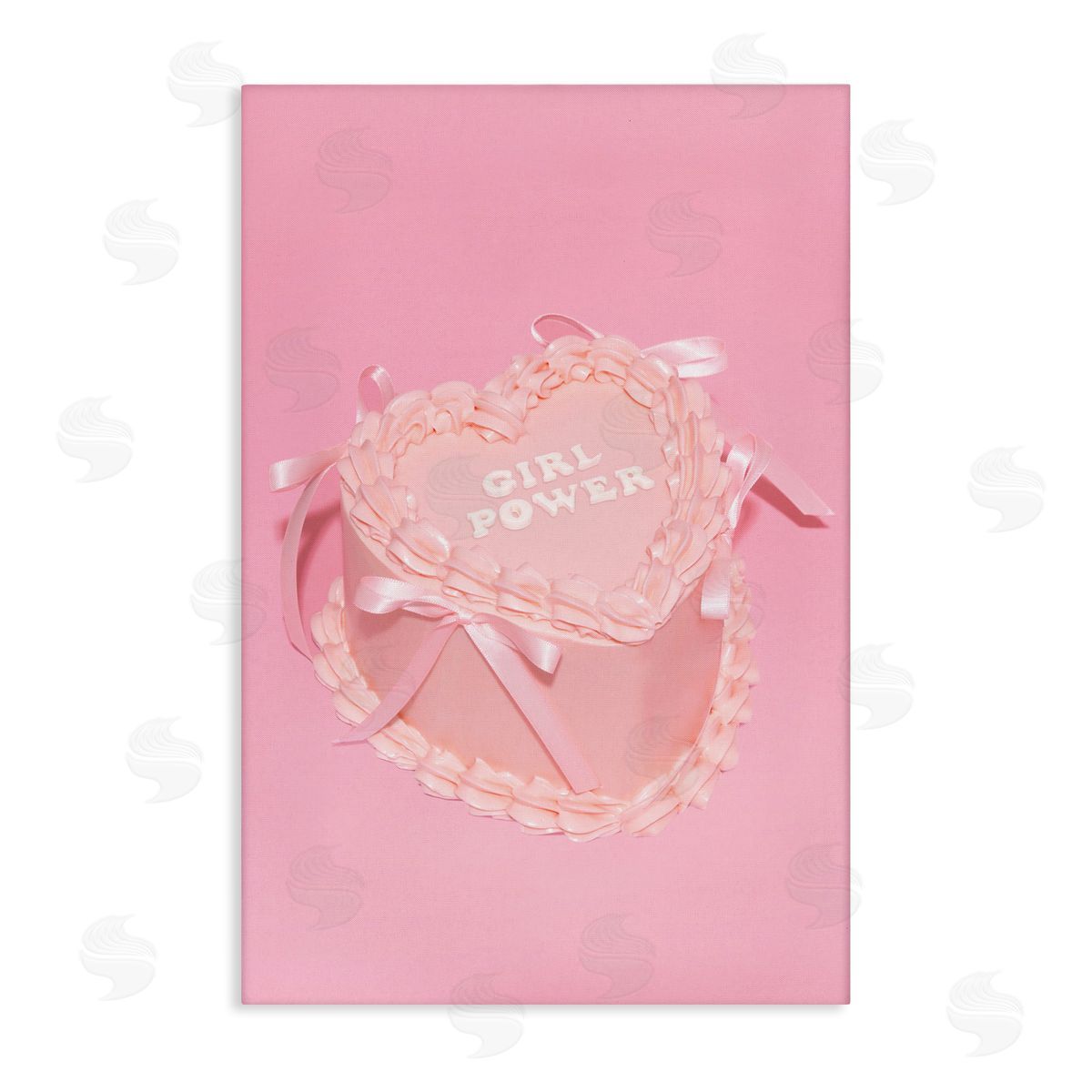 Pink Girl Power Cake Canvas Wall Art, Home Decor by LISH Creative