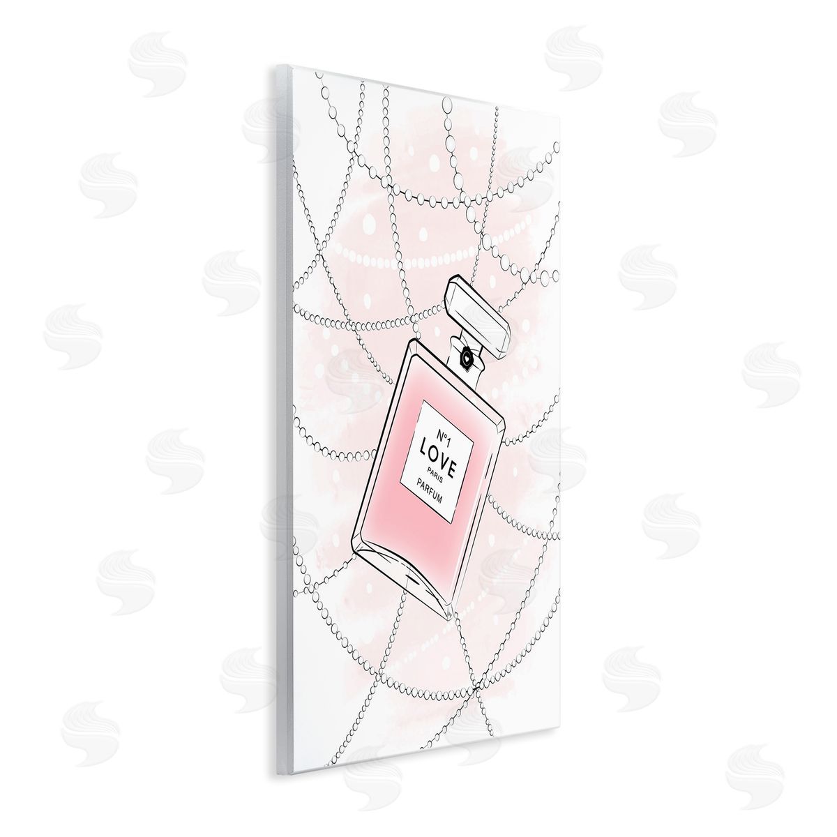 Love Perfume and Pearls Wood Plaque Wall Art, Home Decor by Martina Pavlova