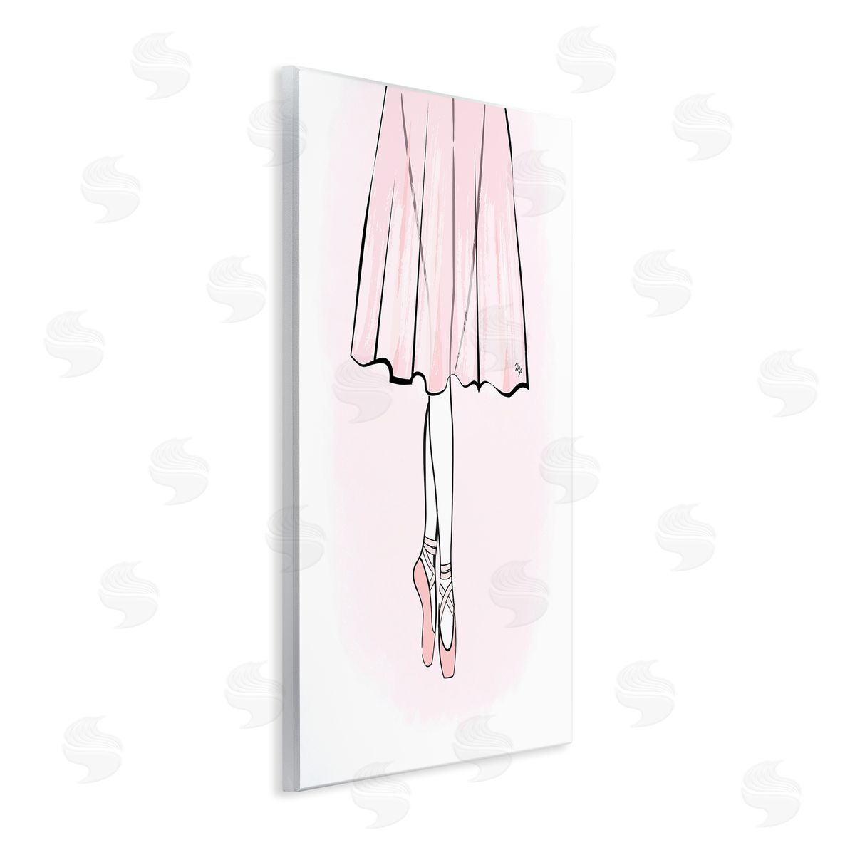 Dress and Ballet Shoes Wood Plaque Wall Art, Home Decor by Martina Pavlova