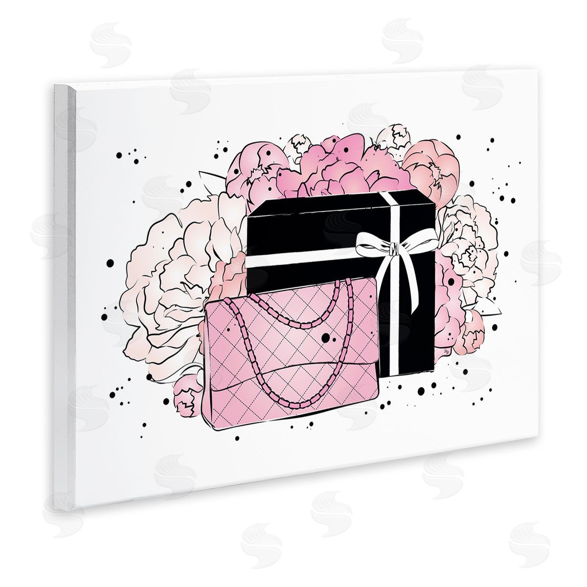 Martina Pavlova Peony Swathed Handbags Wooden Wall Plaque Art Print