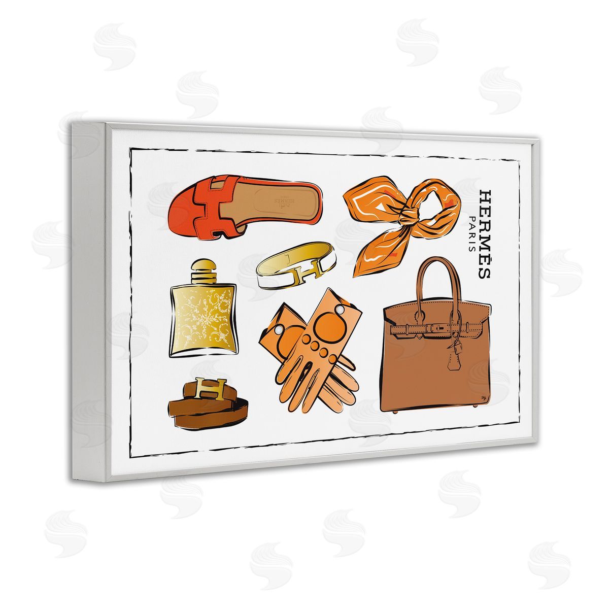 Martina Pavlova Trendy Neutral Fashion White Framed Giclee Wall Art Print