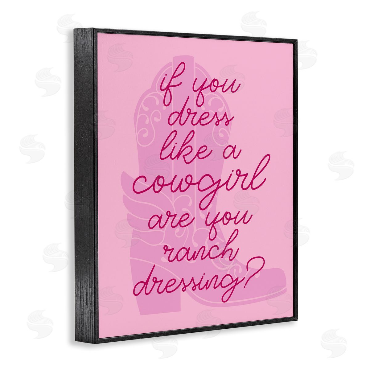 Stupell Studio Dress Like a Cowgirl Black Framed Giclee Wall Art Print
