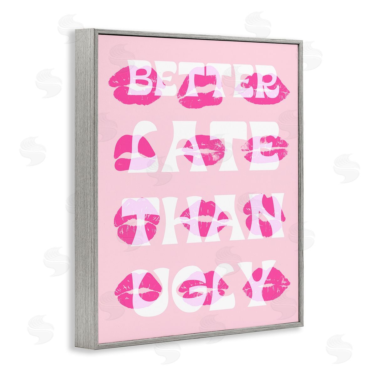 Better Late Than Ugly Grey Frame Print Wall Art, Home Decor by Stupell Studio