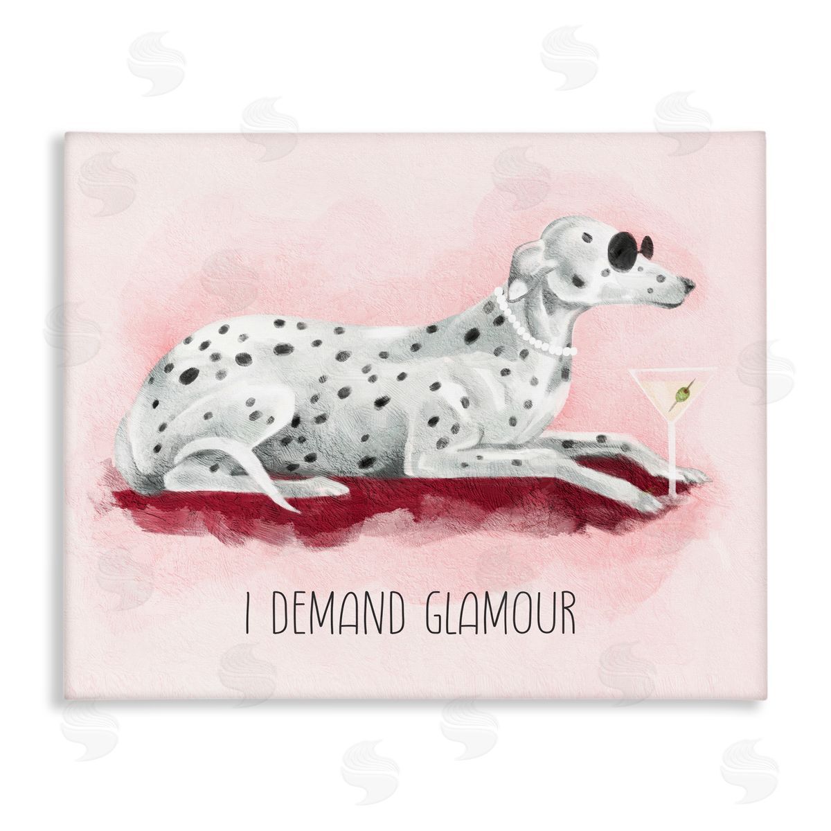 Stupell Studio I Demand Glamour Dog Canvas Wall Art Print