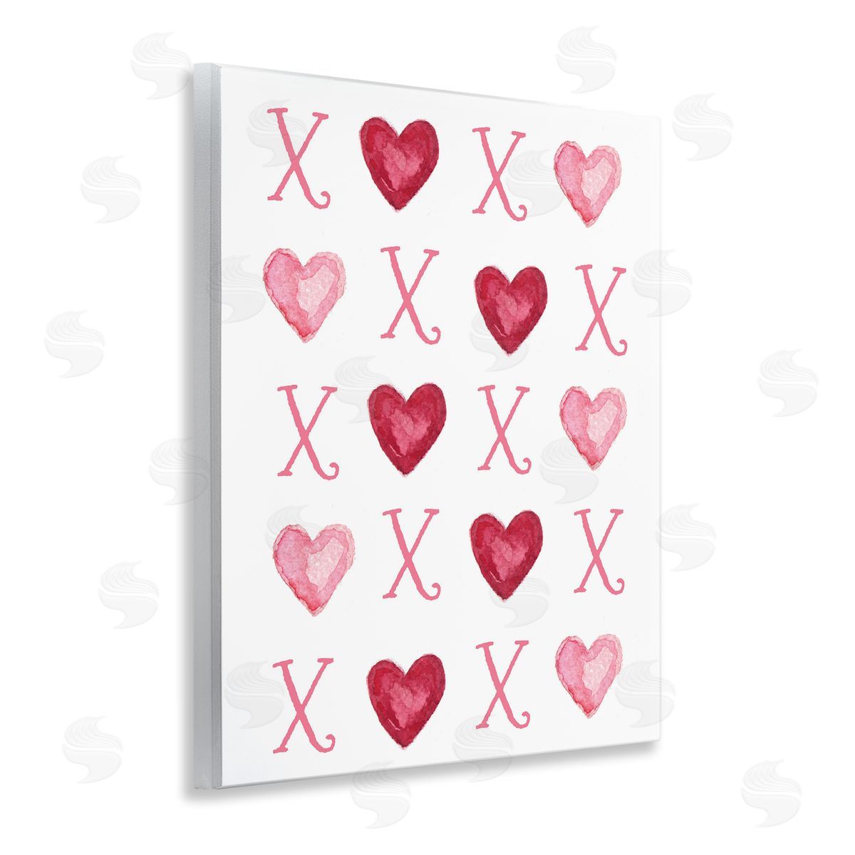 Pink XOXO Hearts Wood Plaque Wall Art, Home Decor by Elizabeth Tyndal