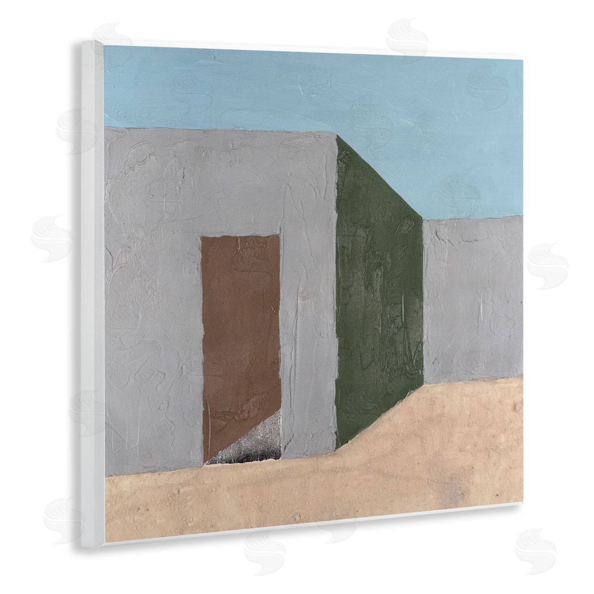 Michael Willett Southwestern Adobe House Wooden Wall Plaque Art Print