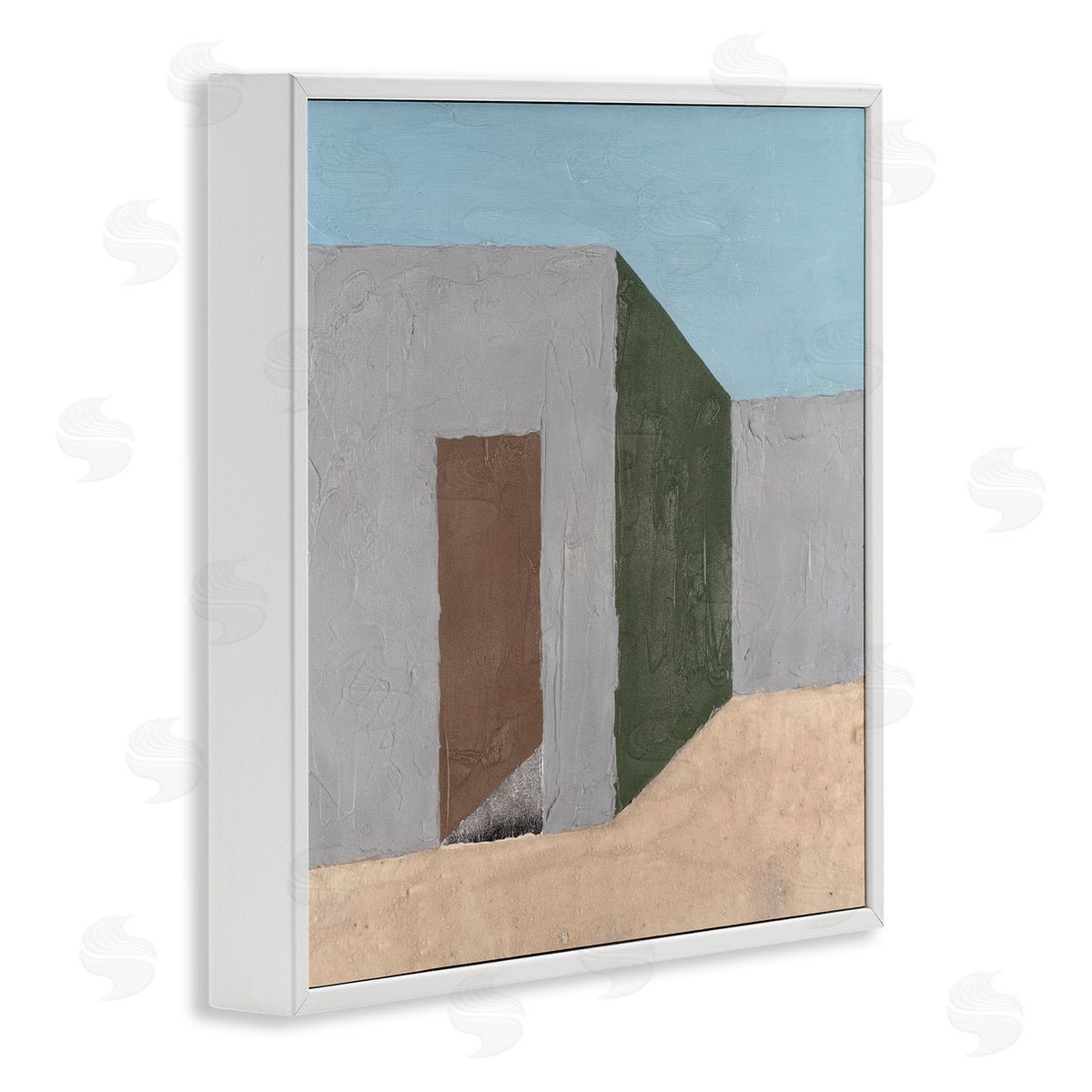 Michael Willett Southwestern Adobe House White Framed Giclee Wall Art Print