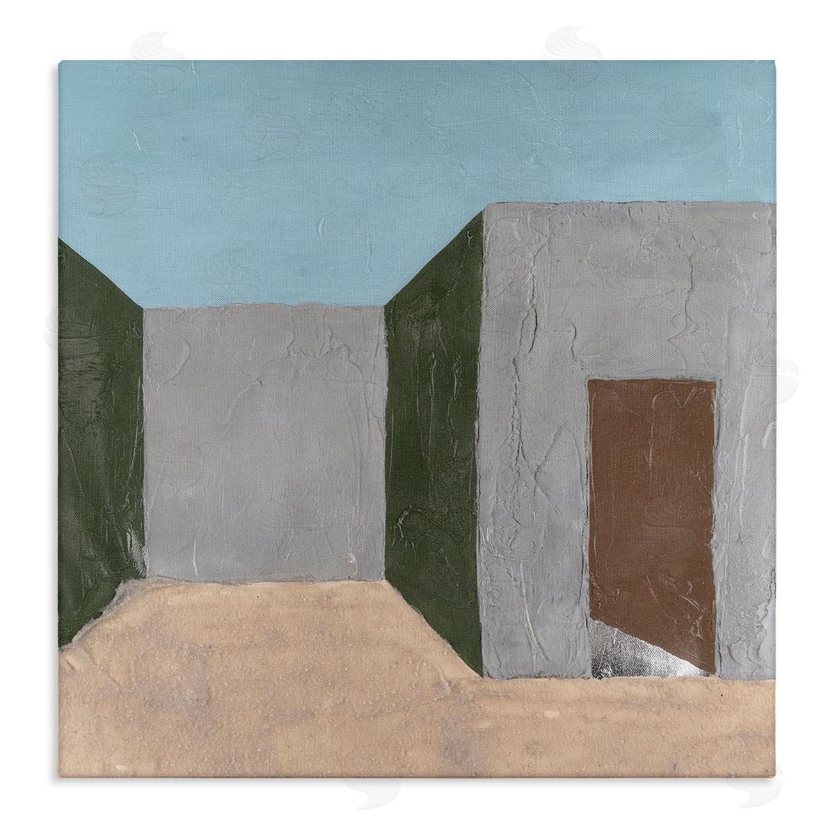 Michael Willett Grey Rustic Building Canvas Wall Art Print