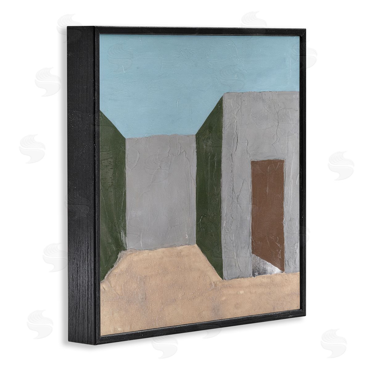 Michael Willett Grey Rustic Building Black Framed Giclee Wall Art Print