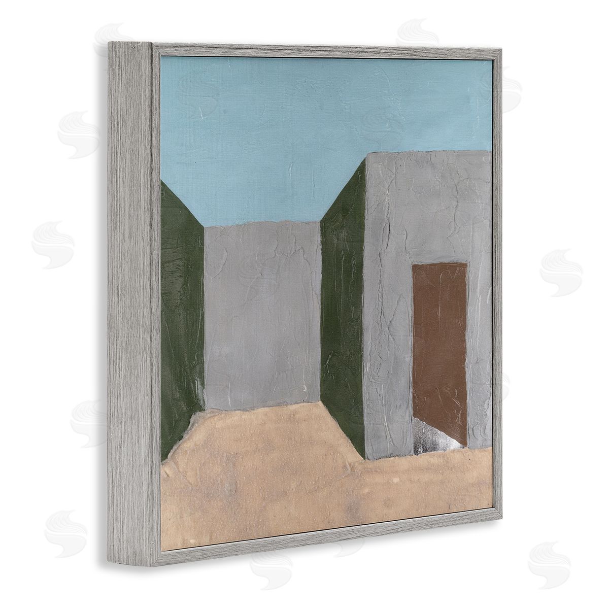 Michael Willett Grey Rustic Building Gray Framed Giclee Wall Art Print
