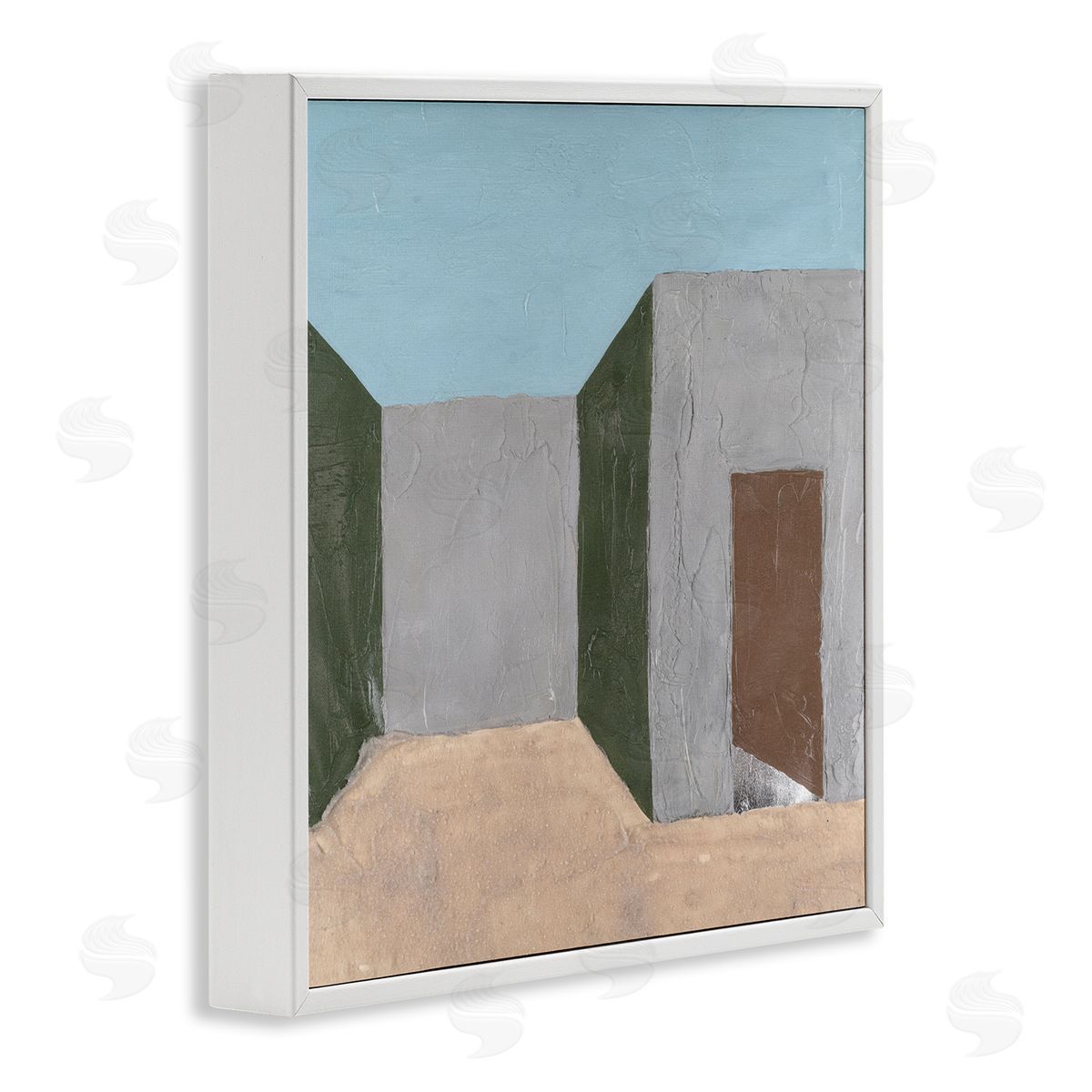 Michael Willett Grey Rustic Building White Framed Giclee Wall Art Print