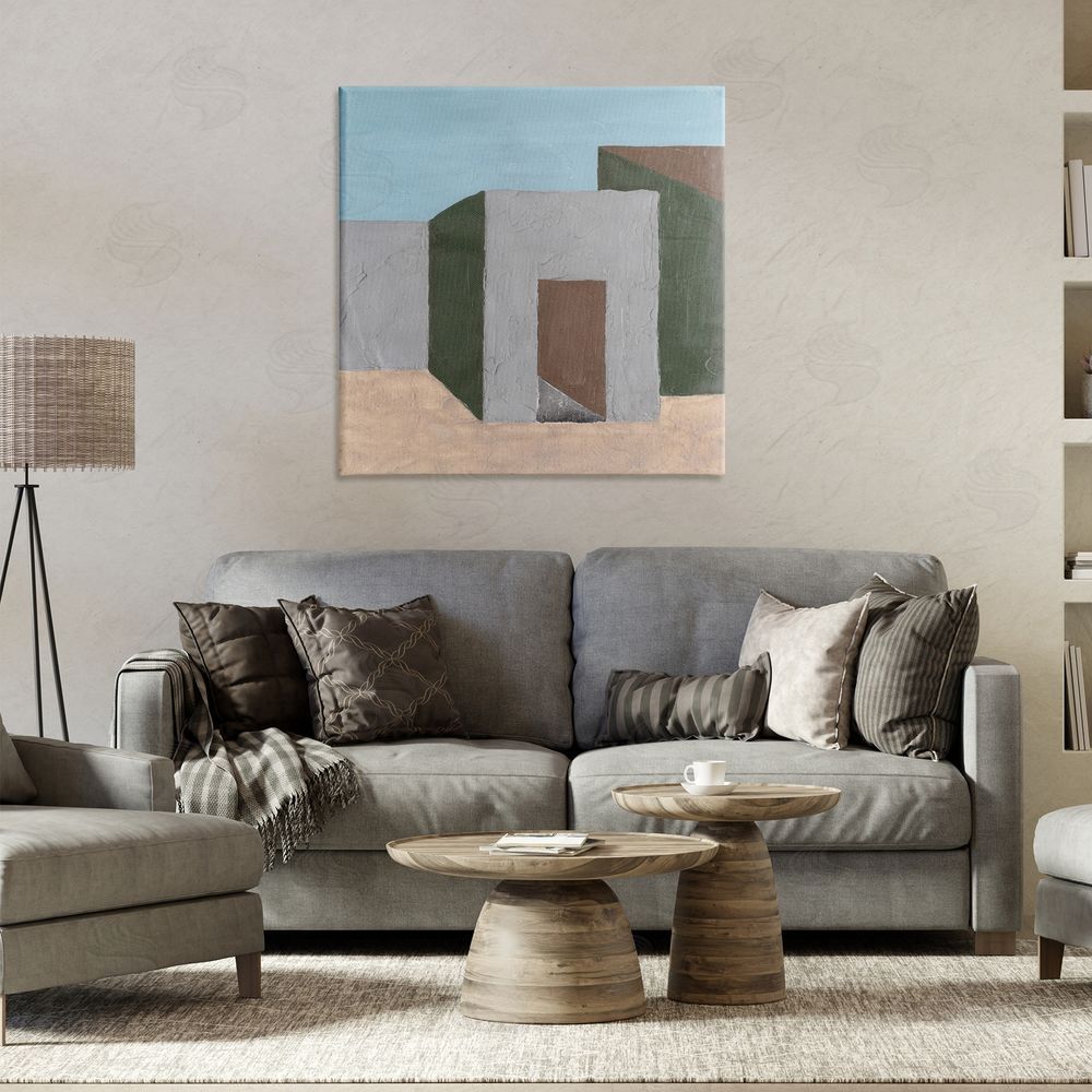 Michael Willett Geometric Desert House Canvas Wall Art Print in Room