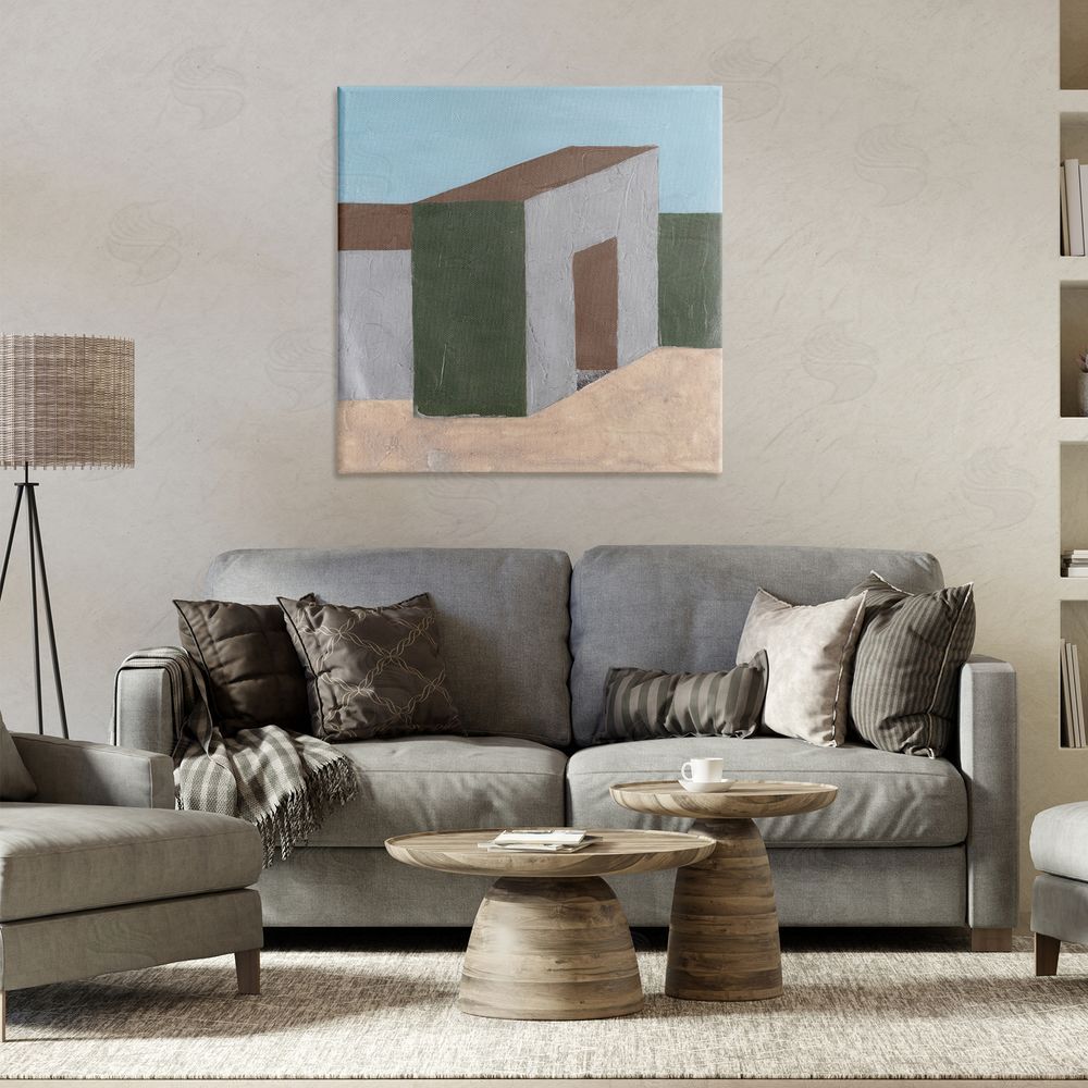 Michael Willett Rustic Desert Building Canvas Wall Art Print in Room