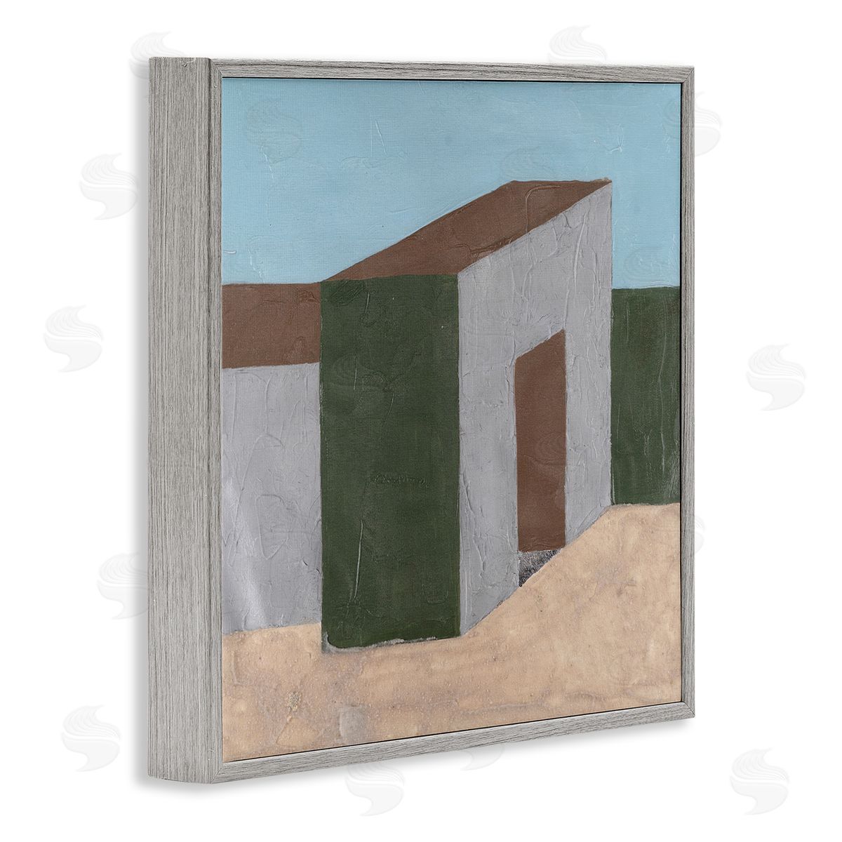 Michael Willett Rustic Desert Building Gray Framed Giclee Wall Art Print