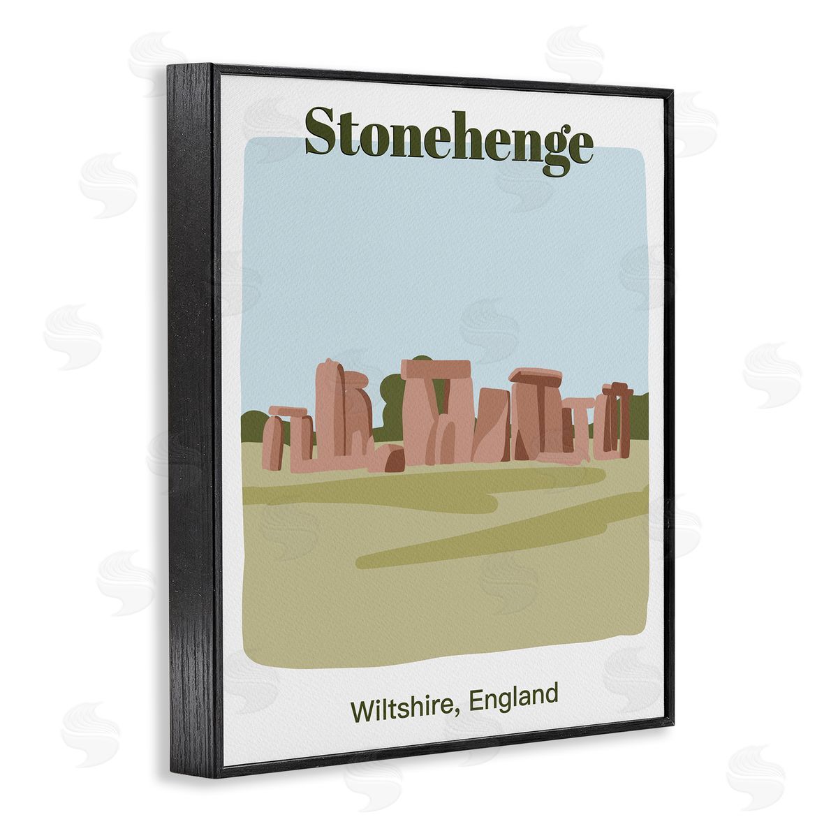 Stonehenge Landmark Architecture Black Frame Print Wall Art, Home Decor by Regina Moore