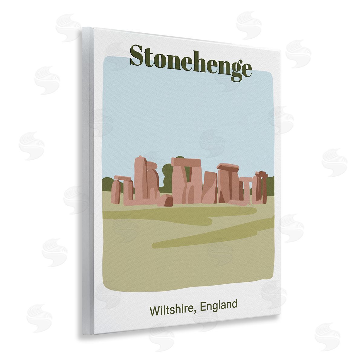 Stonehenge Landmark Architecture Wood Plaque Wall Art, Home Decor by Regina Moore