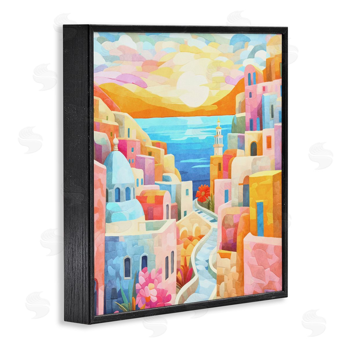 Andrea Haase Pastel Seaside Dreams Black Framed Giclee Wall Art Print