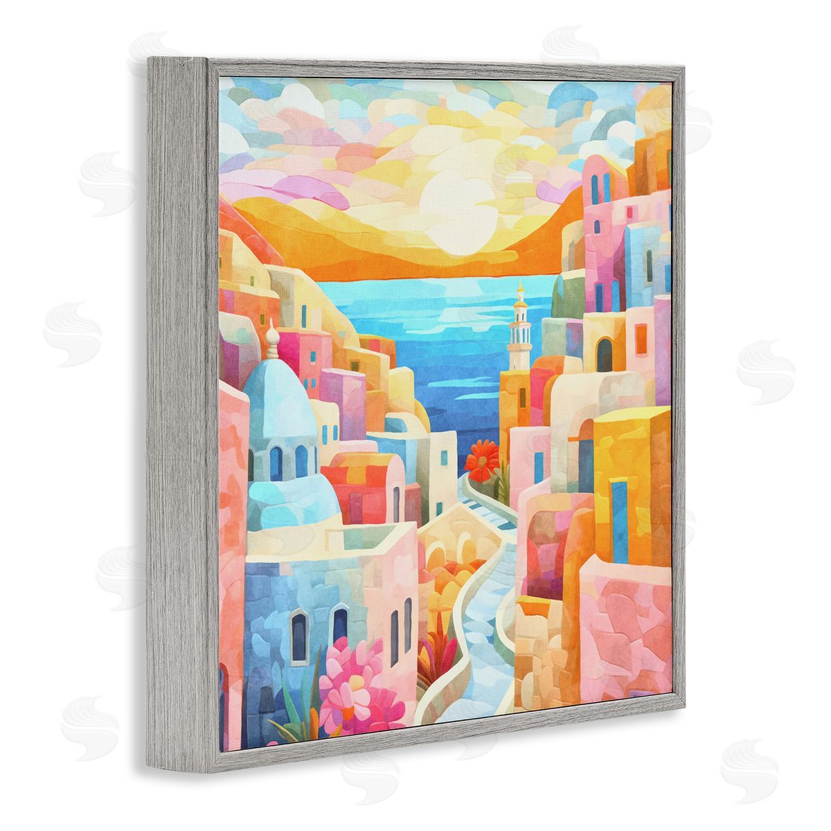 Andrea Haase Pastel Seaside Dreams Gray Framed Giclee Wall Art Print