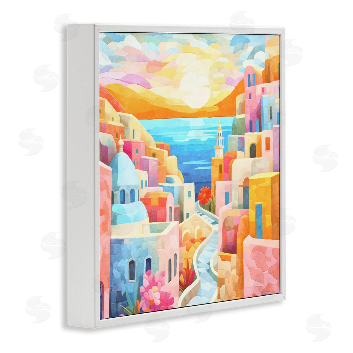 Andrea Haase Pastel Seaside Dreams White Framed Giclee Wall Art Print