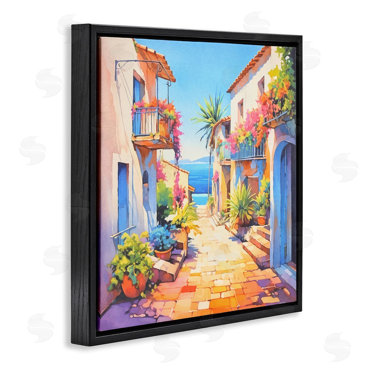 Andrea Haase Scenic Bella Vista Black Floating Frame Canvas Wall Art Print