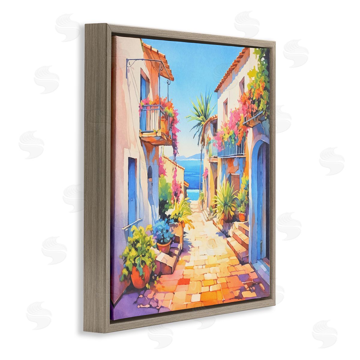 Andrea Haase Scenic Bella Vista Brown Floating Frame Canvas Wall Art Print