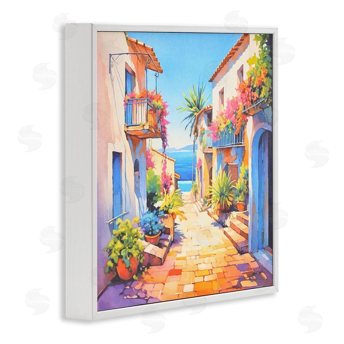 Andrea Haase Scenic Bella Vista White Framed Giclee Wall Art Print