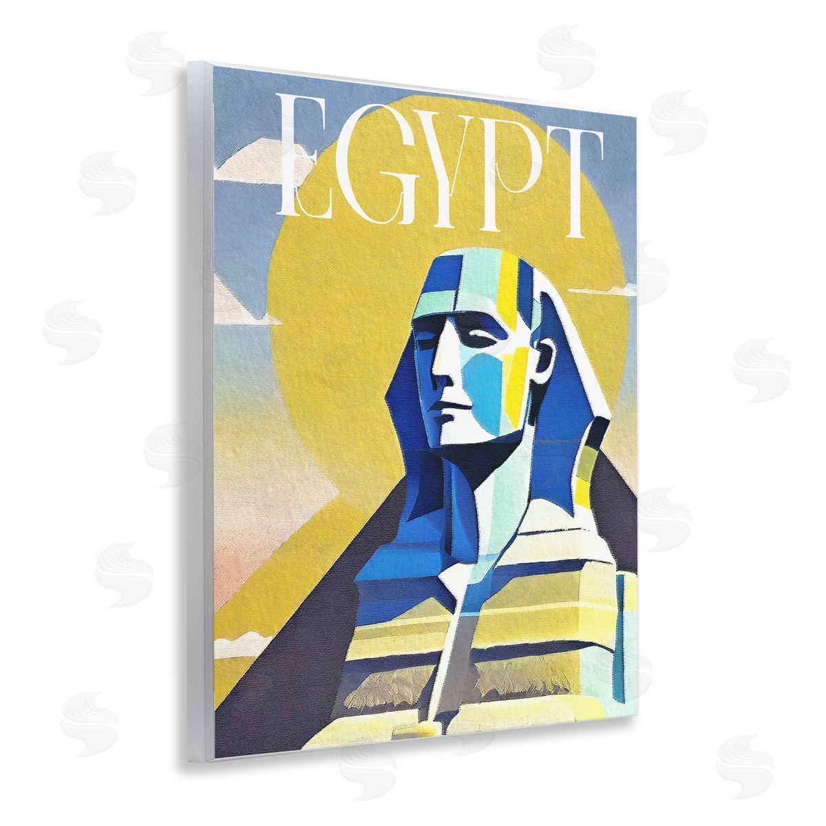 Stupell Studio Egypt Sphinx Landmark Wooden Wall Plaque Art Print