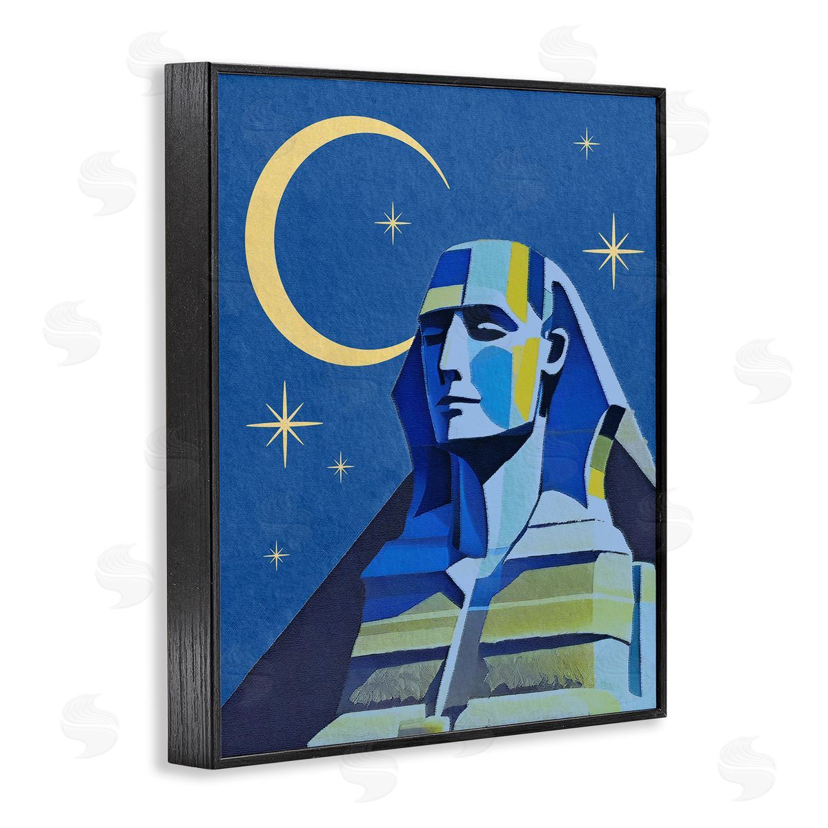 Stupell Studio Sphinx with Moon Black Framed Giclee Wall Art Print