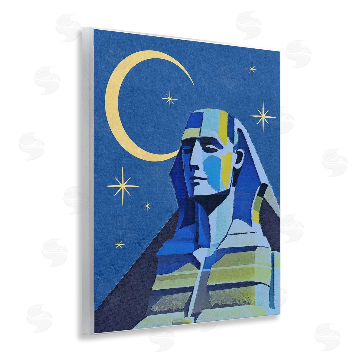Stupell Studio Sphinx with Moon Wooden Wall Plaque Art Print