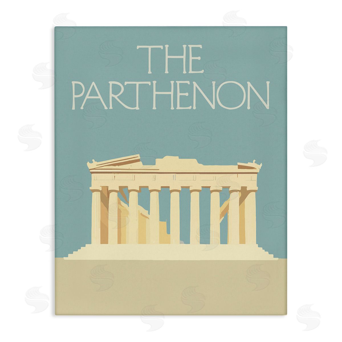 Stupell Studio Parthenon Landmark View Canvas Wall Art Print