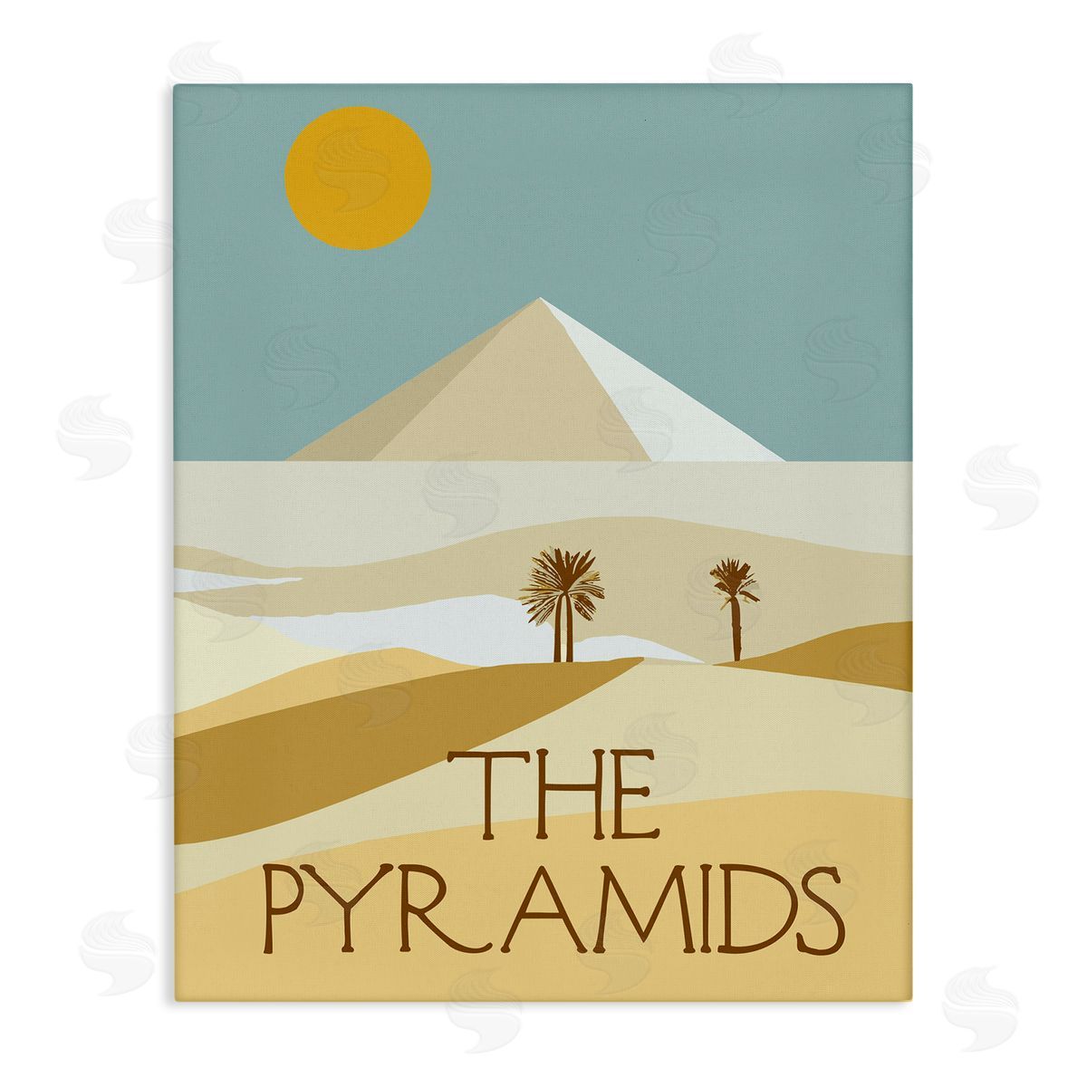 Stupell Studio Egypt Pyramids Landmark Canvas Wall Art Print