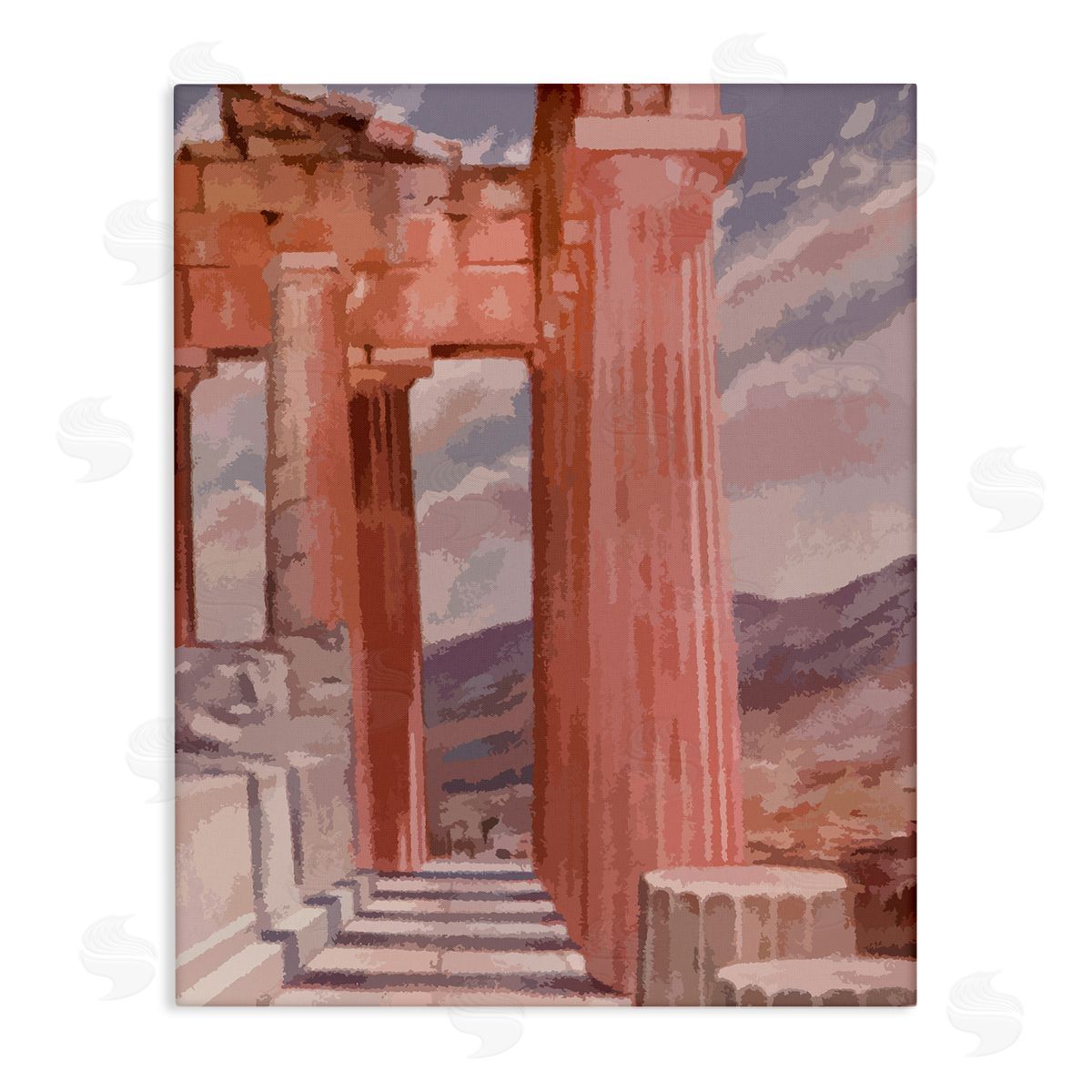 Stupell Studio Greek Architecture View Canvas Wall Art Print