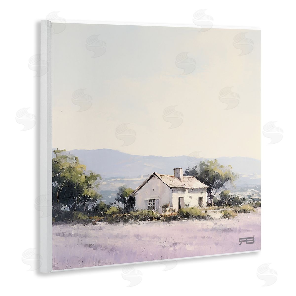 RB Rural Farm Horizon Wooden Wall Plaque Art Print