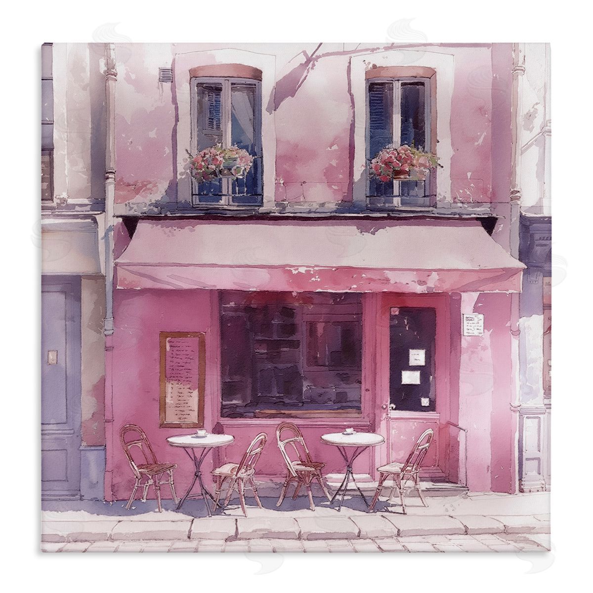Steve Hunziker Pinkish Delight Café Canvas Wall Art Print