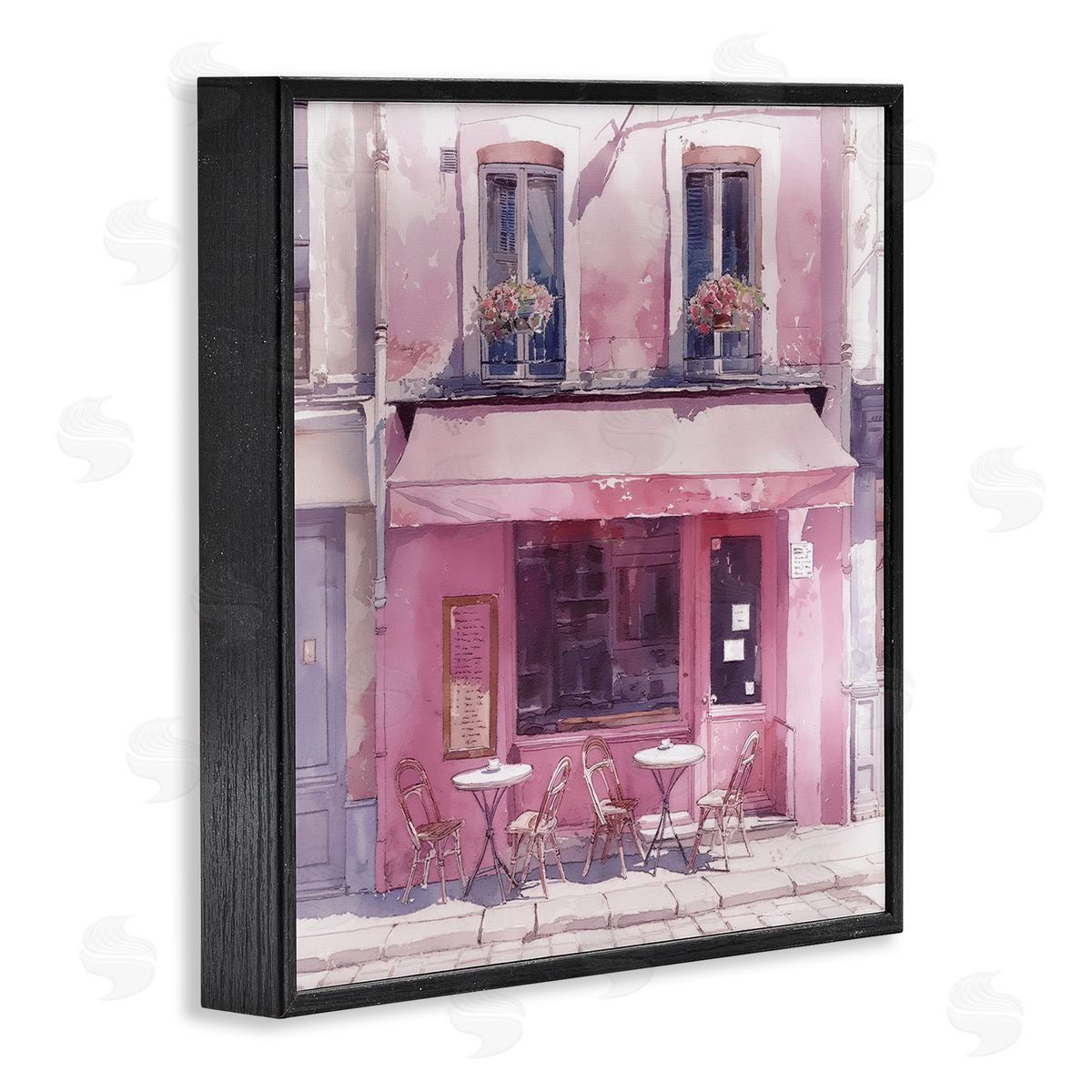 Steve Hunziker Pinkish Delight Café Black Framed Giclee Wall Art Print