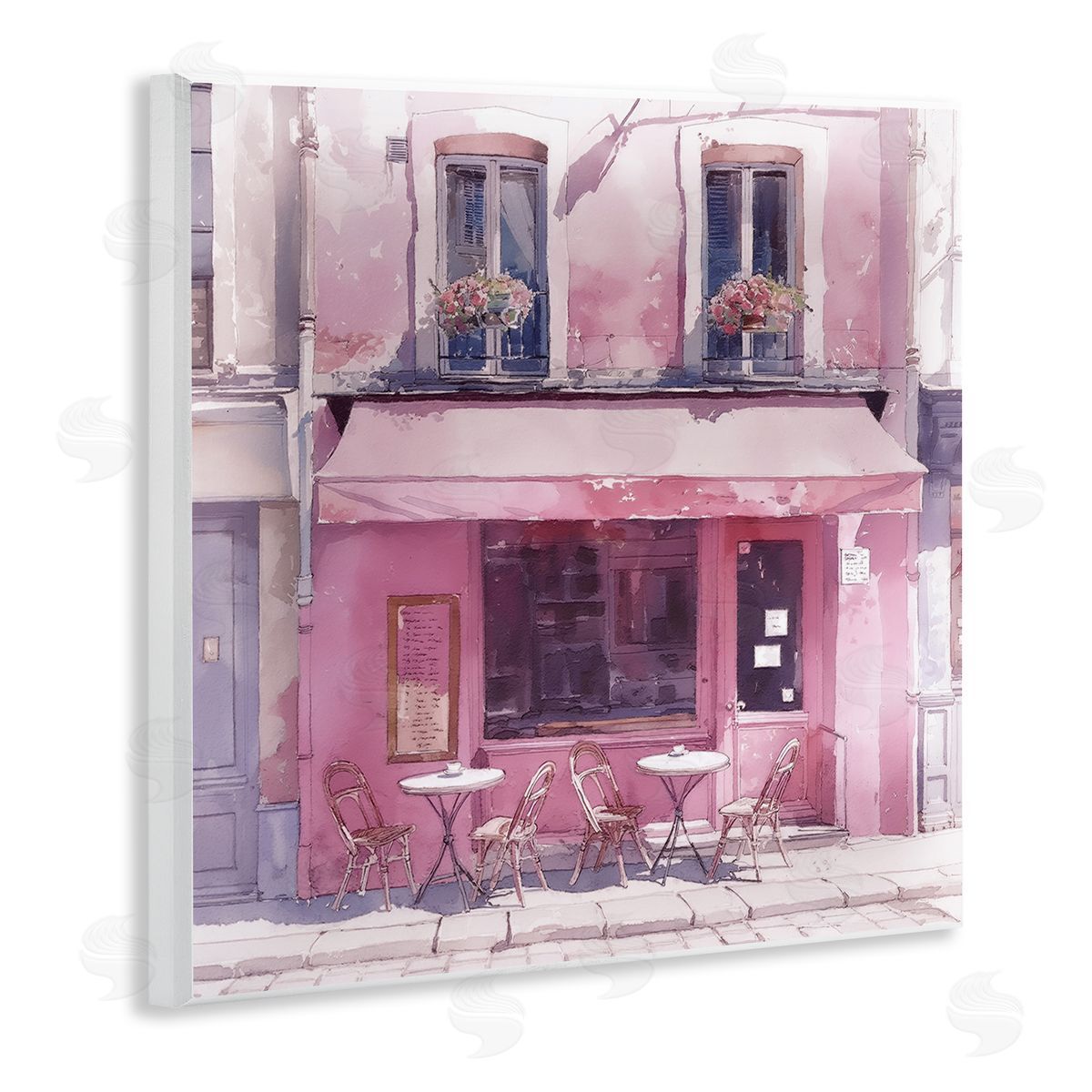 Steve Hunziker Pinkish Delight Café Wooden Wall Plaque Art Print