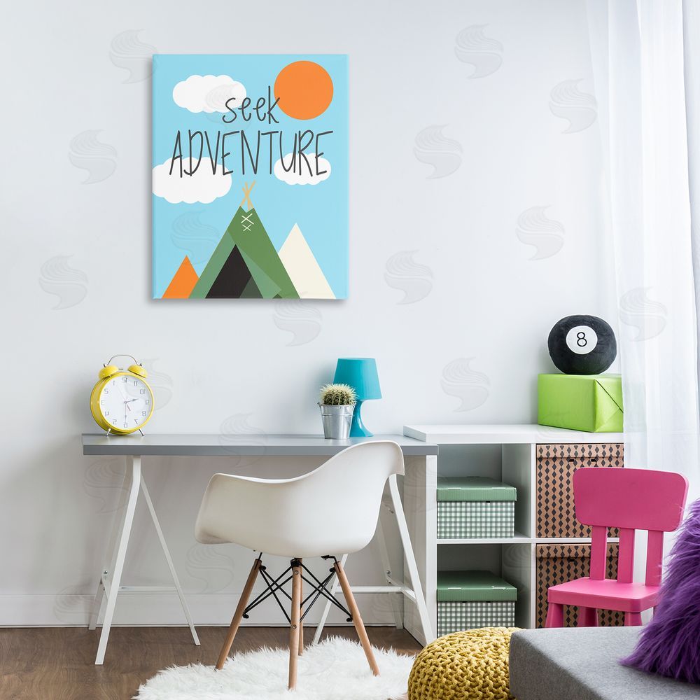 SD Graphics Studio Seek Adventure with Tent Canvas Wall Art Print in Room