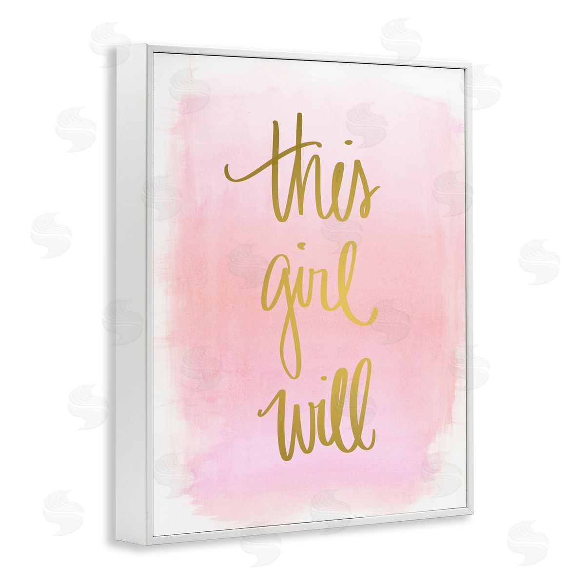 Anna Quach This Girl Will on Pink White Framed Giclee Wall Art Print