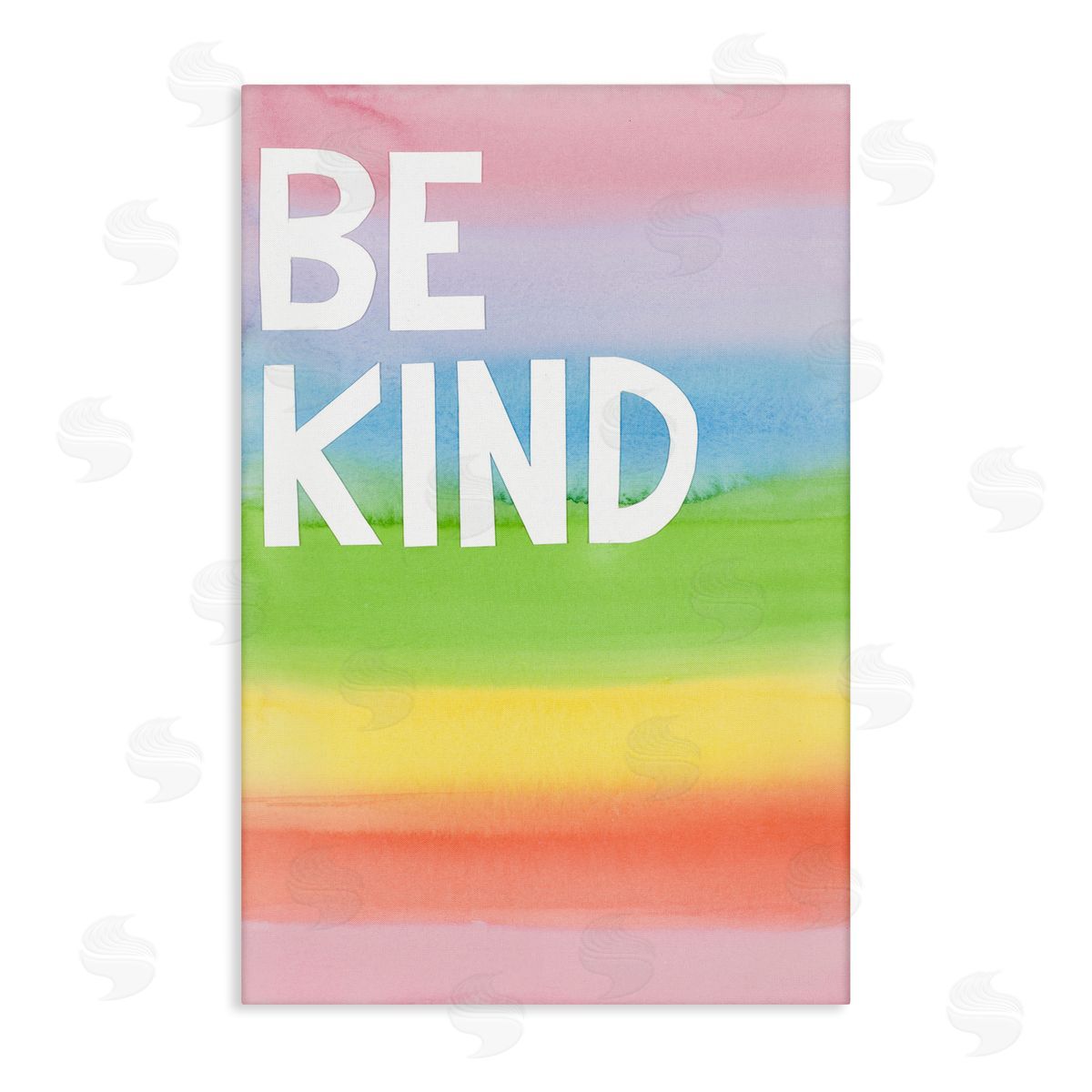 Be Kind Ombre Rainbow Canvas Wall Art, Home Decor by Jen Bucheli