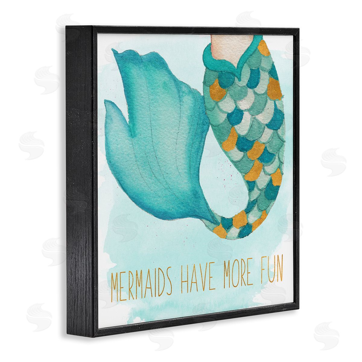 Elizabeth Medley Mermaids Have Fun Black Framed Giclee Wall Art Print