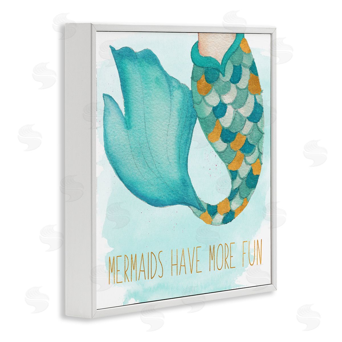 Elizabeth Medley Mermaids Have Fun White Framed Giclee Wall Art Print